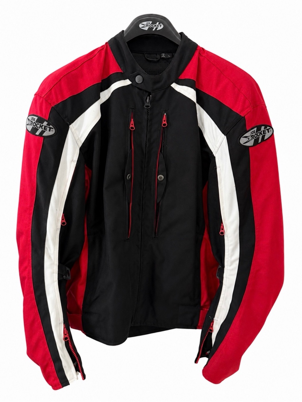 Joe Rocket Red Black White Performance Motorcycle Jacket